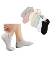 Ankle Baumwollsocken glatt | Niedliches Kätzchen-Design | Atmungsaktiv und bequem | Einheitsgröße 34–39 EU