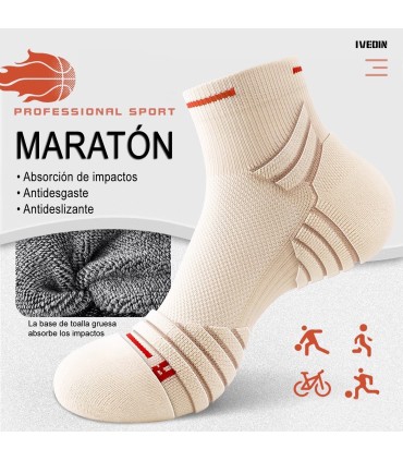 Calzini Sportivi Corti Professionali | Antiscivolo, Traspiranti e Confortevoli | Taglia Unica 36–43 EU