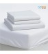 100% Cotton Percale Fitted Sheet Hotel | White