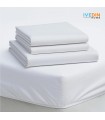 Underlakan med Resår 100% Bomull Percale Hotell | Vit