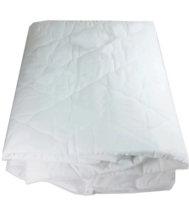 Quilted Mattress Protector Cotton-Polyester | Fabric/Non‑Woven/Fabric | Breathable with 4‑Point Elastic Fit and without PVC