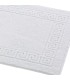 Badrumsmatta i bomull 650 g/m² grekiskt mönster 50x60 Hotell spa absorberande | vit