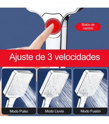 Wit Vierkant Plafond- & Handdouche Pack BL-3003-DZ | Groot Formaat | Overgevoede Handdouche | Waterbesparend