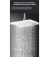 Pack Pomme Plafond et Douchette Carrés Blancs BL-3003-DZ | Grand Format | Douchette Suralimentée | Économie d'Eau