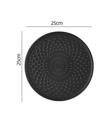 Svart Takduschhuvud BL-3004-D | 237 Munstycken | Antikalk Silikonmunstycken | 360° Vridbart