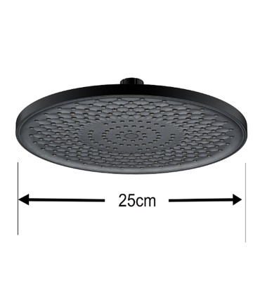 Svart Takduschhuvud BL-3004-D | 237 Munstycken | Antikalk Silikonmunstycken | 360° Vridbart