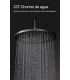 Cabeçal de Ducha de Teto Preto BL-3004-D | 237 Jatos | Bocal de Silicone Anticalcário | Giratório