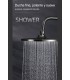 Svart Takduschhuvud BL-3004-D | 237 Munstycken | Antikalk Silikonmunstycken | 360° Vridbart