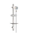 Duschset mit Druckduschkopf BL-1001S-QIN | Reinigungsfilter | Verstellbare Stange mit Ablage | Verschlüsselter Schlauch