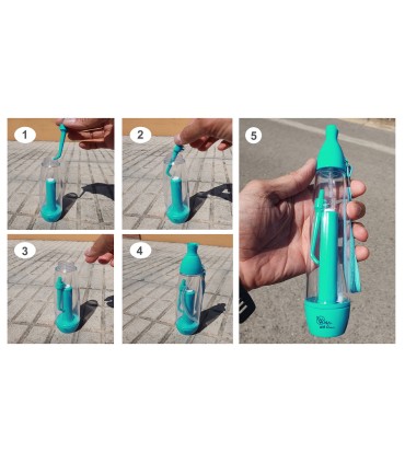 Portable Travel Dental Irrigator LV190 | No Batteries or Electricity | Lightweight & Transparent | Ideal for Braces