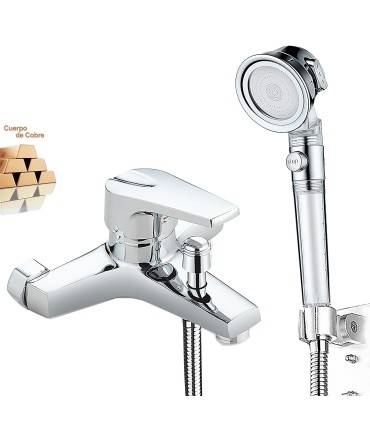 Columna Ducha-Bañera BL-3088-KIT1 | Cobre Refinado | Alcachofa Sobre Alimentada | Filtro Algodón PP | 3 Modos de Agua