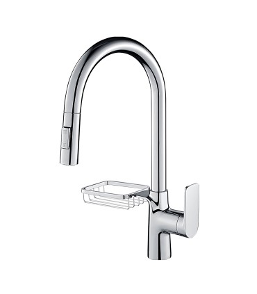 Kitchen Faucet LH-123 | Shelf Rack | Copper Single Lever 2 Ways | Pull-Out 2 Modes