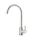 Keuken- en wastafelkraan LH-119 | Enkelhandkraan met twee waterwegen in roestvrij staal 304 | 360º draaiing