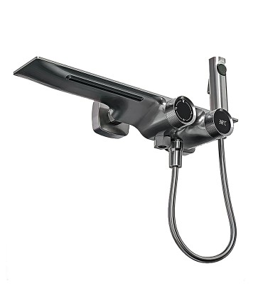 Dusche-Badewanne Säule TomaHawk LH-2365 Thermostatisch | Kupfer | Temperaturanzeige | Hand- und Deckendusche