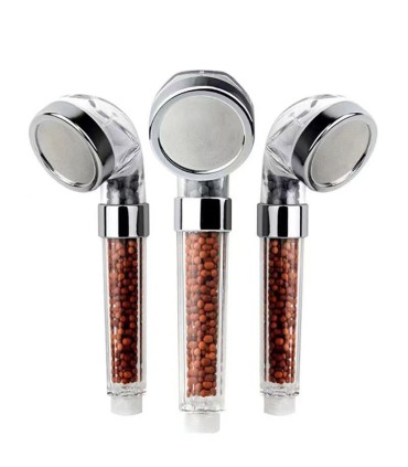 Ionisiertes Druckdusche-Set BL-1001S-ION | Verstellbare Wandstange mit Regal | Edelstahl-Schlauch