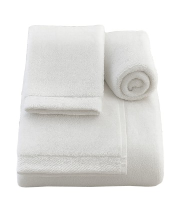 Pack mit 8 Premium Hotelhandtüchern 520g/650g 100% Baumwolle Weiß | Familienkomplett