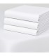 4-pack Hotellakan Bomull Polyester 144TC | 120g/m² | 4x Underlakan + Överlakan + Örngott - Vita