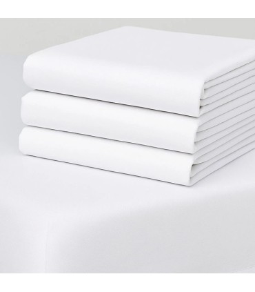 4-pack Hotellakan Bomull Polyester 144TC | 120g/m² | 4x Underlakan + Överlakan + Örngott - Vita