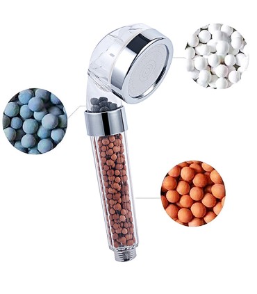 Kit Chuveiro Alcachofa Pressurizado Íons BL-1001S-ION | Barra Ajustável com Prateleira Integrada | Tubo Inoxidável