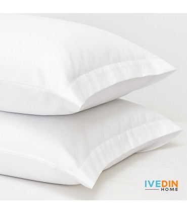 Hotel Bed Sheet Set Pack x4 Cotton-Polyester | 144 Threads 120 g/m² | x4 Fitted Sheets + Top Sheets + Pillowcases - White