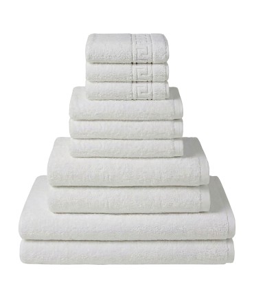Set van 10 Premium Hotelhanddoeken 520g/650g 100% Katoen Wit | Volledig Familiepakket