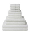 Pack mit 10 Premium Hotelhandtüchern 520g/650g 100% Baumwolle Weiß | Familienkomplett