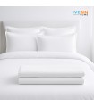 Pakke med 5 Hotell Dynesett Bomull Polyester 144TC | 120g/m² | 5x Sengesett + 3x Dynetrekk - Hvit