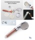 Kit Pommeau Douche Pressurisée Ions BL-1001S-ION | Barre Murale Réglable Étagère Intégrée | Tuyau Acier Inox