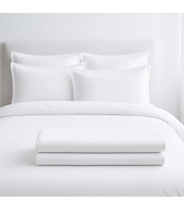 5-pack Hotell Påslakanset Bomull Polyester 144TC | 120g/m² | 5x Sängset + 3x Påslakan - Vita