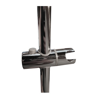 Kit Doccia Soffione Pressurizzato Ioni BL-1001S-ION | Braccio Regolabile Mensola Integrata | Tubo Acciaio Inox
