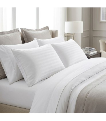 Kuddskydd med Dragkedja Percale Bomull-Polyester | Hotell - Vit