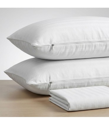 Kissenbezug mit Reißverschluss Perkal Baumwolle-Polyester | Hotel - Weiß