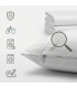 Kissenbezug mit Reißverschluss Perkal Baumwolle-Polyester | Hotel - Weiß