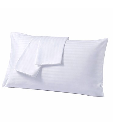 Putebeskyttelse med Glidelås Percale Bomull-Polyester | Hotell - Hvit