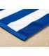 Beach Pool Towel Large 100x160 Terry Cotton 450 g/m² Striped | Blue White Made in Spain