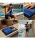 Asciugamano Piscina Anticloro 100% Cotone 450 g/m² INDANTHREN | Greco Blu, Resistente Lavaggio e alla Luce
