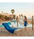 Duży Ręcznik Plażowy i Basenowy 90x170 Antychlorowy 100% Bawełna 520 g/m² INDANTHREN | Niebieski, Odporny na Pranie i Światło