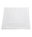 Badematte Bomull 650 g/m² Striper 50x60 Hotell Spa Absorberende | Hvit