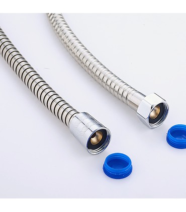 Flexible Douche BL-1004-R   | Acier Inoxydable Enchâssé | Tube Intérieur EPDM | Raccords Cuivre | Connexion Universelle