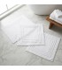 Badematte Bomull 650 g/m² Striper 50x60 Hotell Spa Absorberende | Hvit