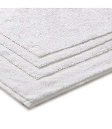 Badematte Bomull 650 g/m² Striper 50x60 Hotell Spa Absorberende | Hvit