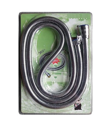 Flexible Douche BL-1004-R   | Acier Inoxydable Enchâssé | Tube Intérieur EPDM | Raccords Cuivre | Connexion Universelle