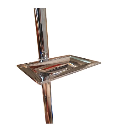 Barra Doccia Regolabile con Mensola BL-1001S | Acciaio Inox | Regolazione Verticale | Supporto Inclinabile per Soffione