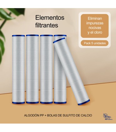 Pack Filtres Coton PP avec Billes pour Douchettes | Filtration Micrométrique | Réduction du Chlore