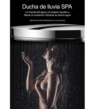Pack Tête et Douchette Chrome BL-3005-DZ | Tête Renforcée | Injection d’Air | 3 Modes de Jet