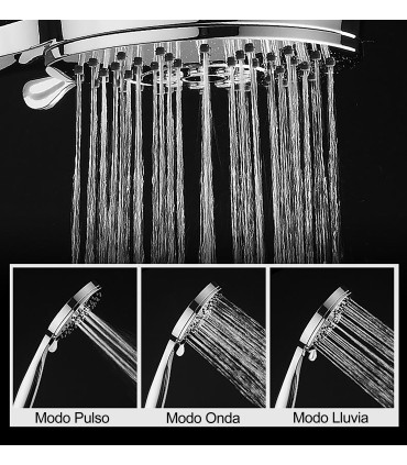 Shower Head and Hand Shower Pack Chrome BL-3005-DZ | Reinforced Head | Air Injection | 3 Spray Modes