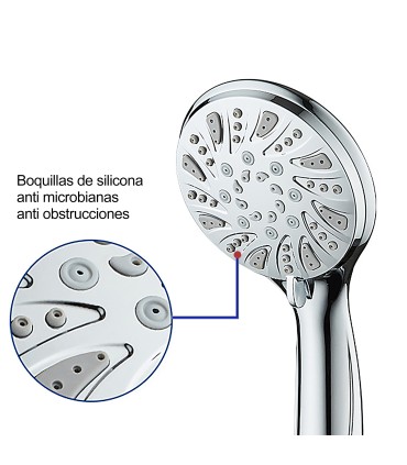 Chuveiro Jet BL-5013 | 5 Modos Água | Botão Limpeza Alta Força | Mangueira Codificada 1,5m