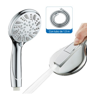 Chuveiro Jet BL-5013 | 5 Modos Água | Botão Limpeza Alta Força | Mangueira Codificada 1,5m