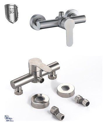 Grifo Ducha LH-8904 | Monomando | Acero inoxidable SUS 304 | Núcleo Cerámico