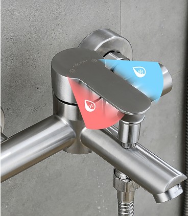 Bathtub-Shower Faucet LH-9105 | Single Lever | Stainless Steel 304 | Ceramic Core